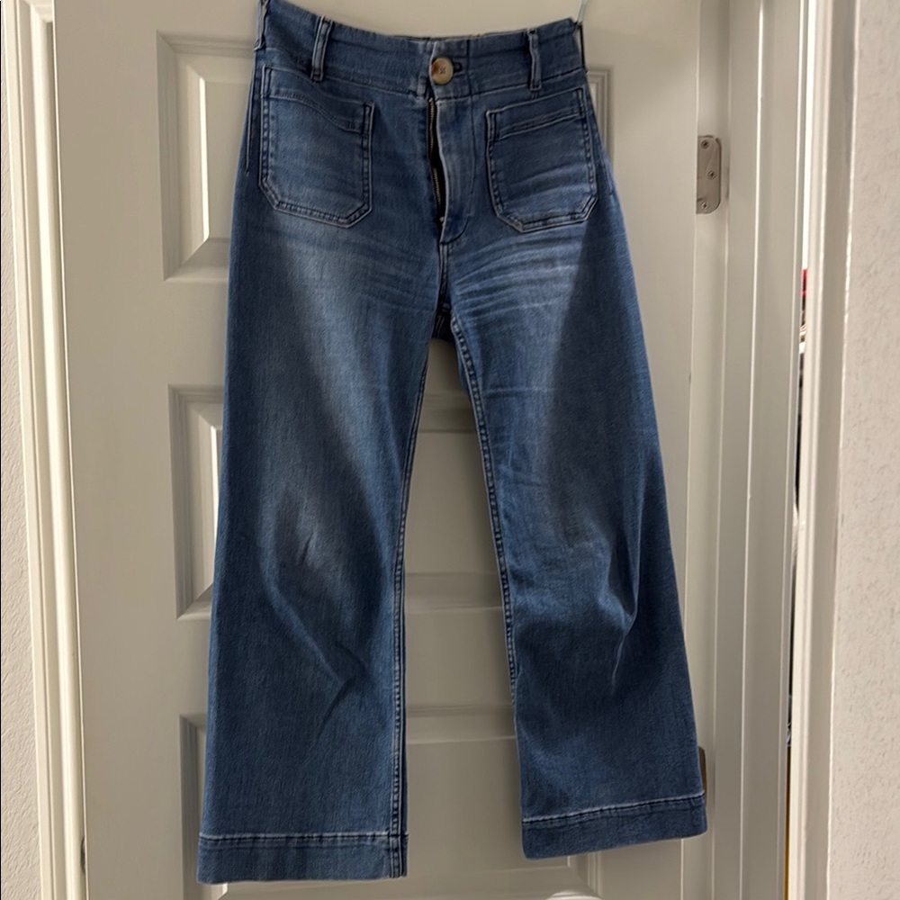 Women's Blue Wide-Leg Jeans